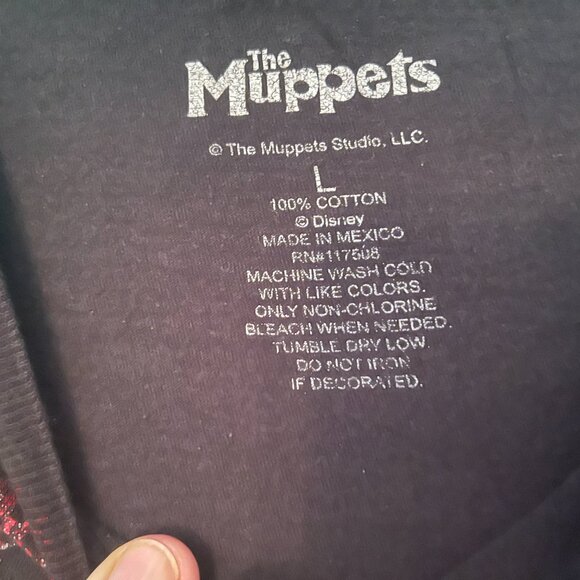 Vintage Anima Shadow Shirt Men L Black Jim Henson Big Face Sesame Street Muppets - Picture 3 of 4